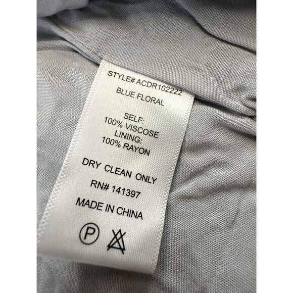 ASTR the Label Cassis Floral Ruffle Maxi Dress Light Blue Cutout XS Boho - Picture 12 of 13